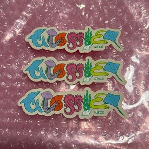 Glossier Miami Jumbo Pouch w Stickers